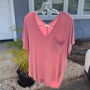 Pink Lush Tshirt with pocket